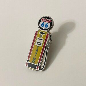 Vintage Route 66 Casino Gas Pump Shaped Souvenir Enamel Lapel Pin